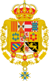 Escudo de Carlos III de España Toisón y su Orden variante leones de gules.svg