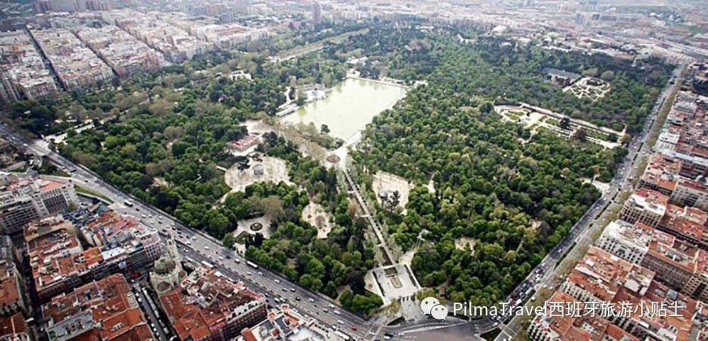 占地125公顷，超过15000棵植被的丽池公园在马德里的市中心形成一片绿洲。